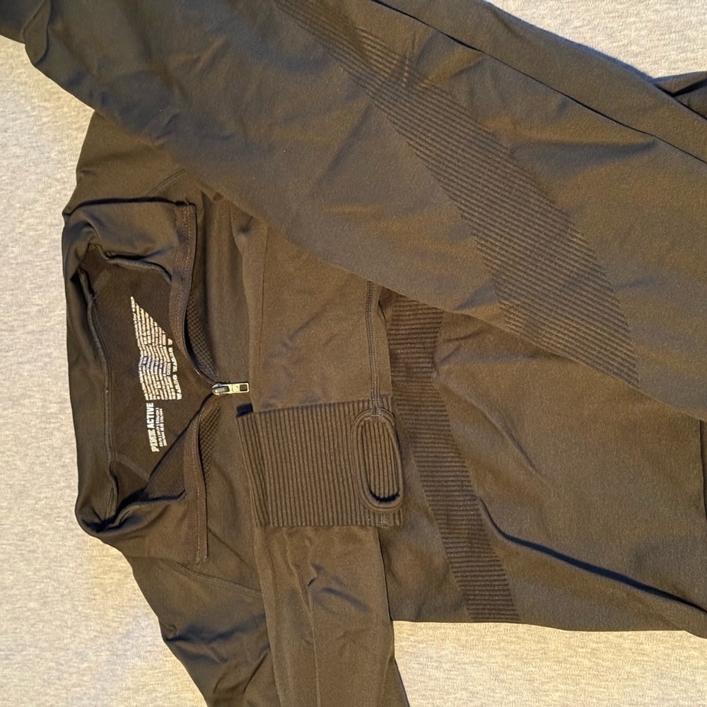 PINK Active Olive Green Active Two Piece Set